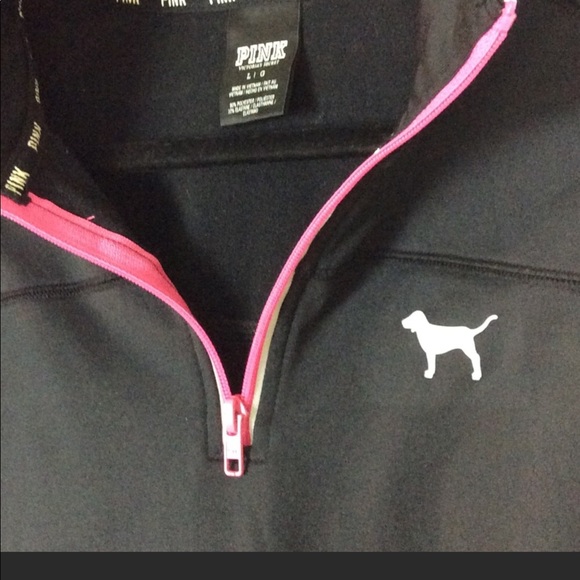 Fitted pullover sz M L PINK & Black athletic top - Picture 4 of 6